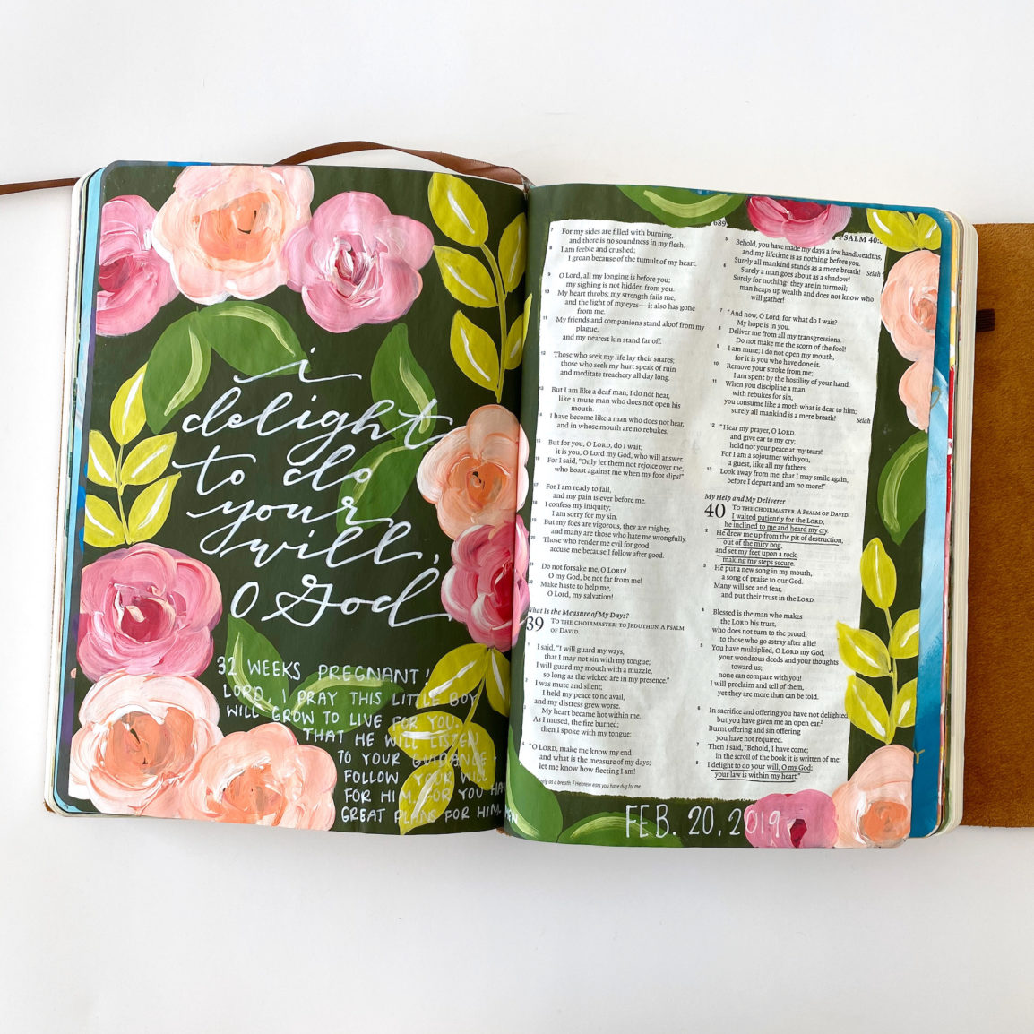 Interleaved Baby Bible Journaling Bible Flip Through Scribbling Grace