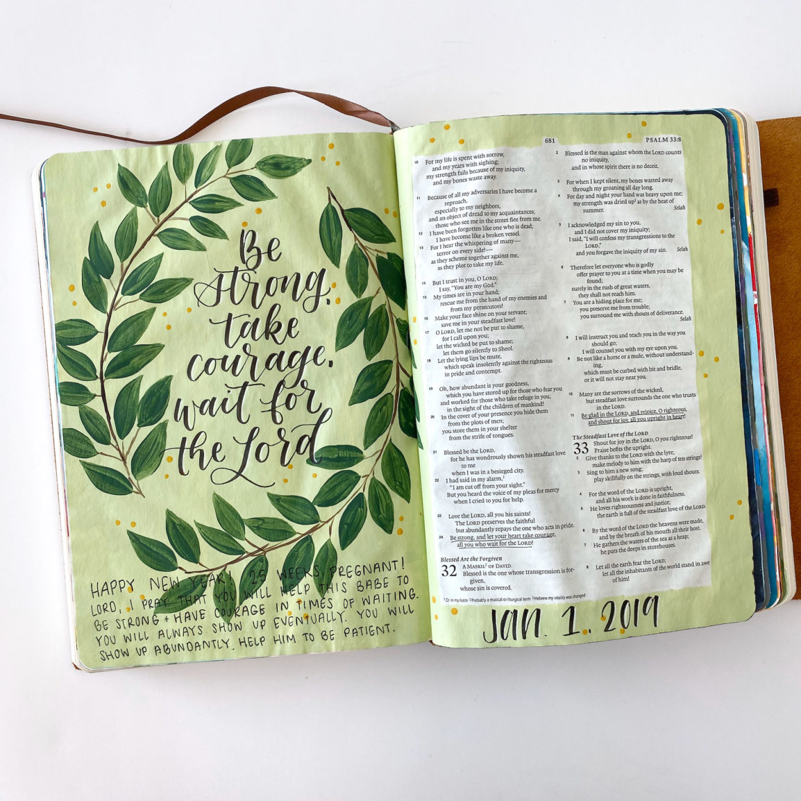 Interleaved Baby Bible Journaling Bible Flip Through Scribbling Grace