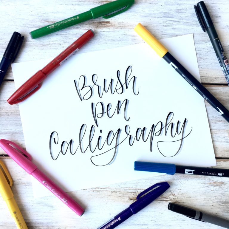 Brush Pen Calligraphy Basics- Plus Free Printable Practice Sheets ...