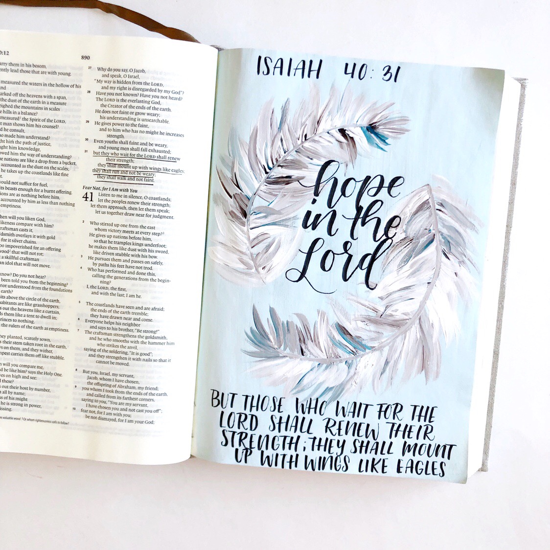 How To Paint Simple Acrylic Feathers- Bible Journaling With Me - Scribbling  Grace